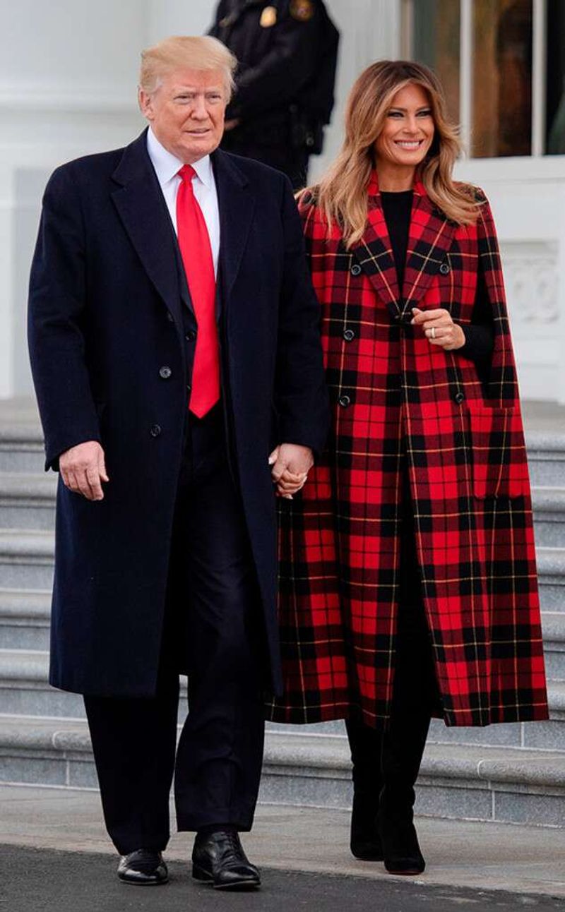 American President Donald Trump With Wife Melania Tour Visit Photos