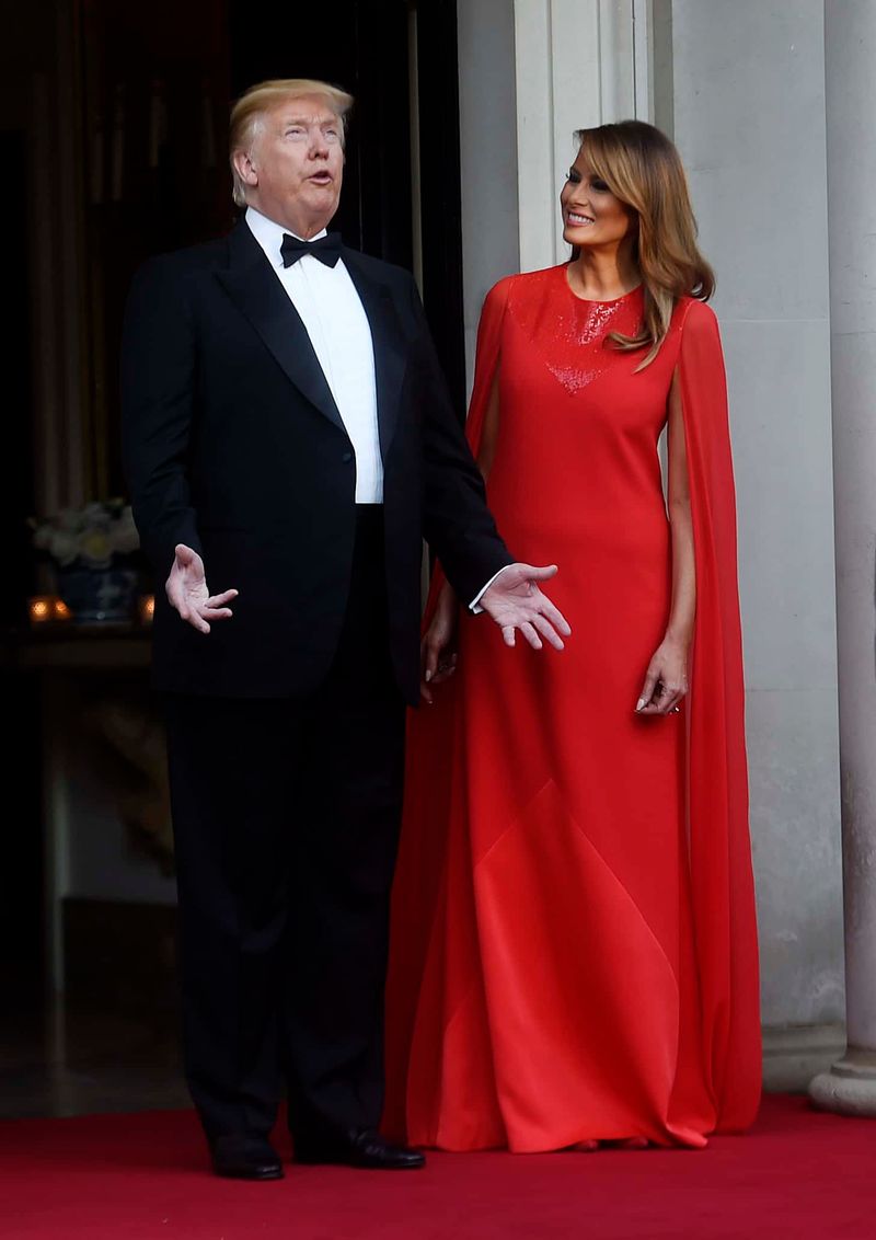 American President Donald Trump With Wife Melania Tour Visit Photos