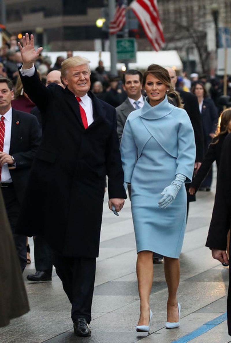 American President Donald Trump With Wife Melania Tour Visit Photos