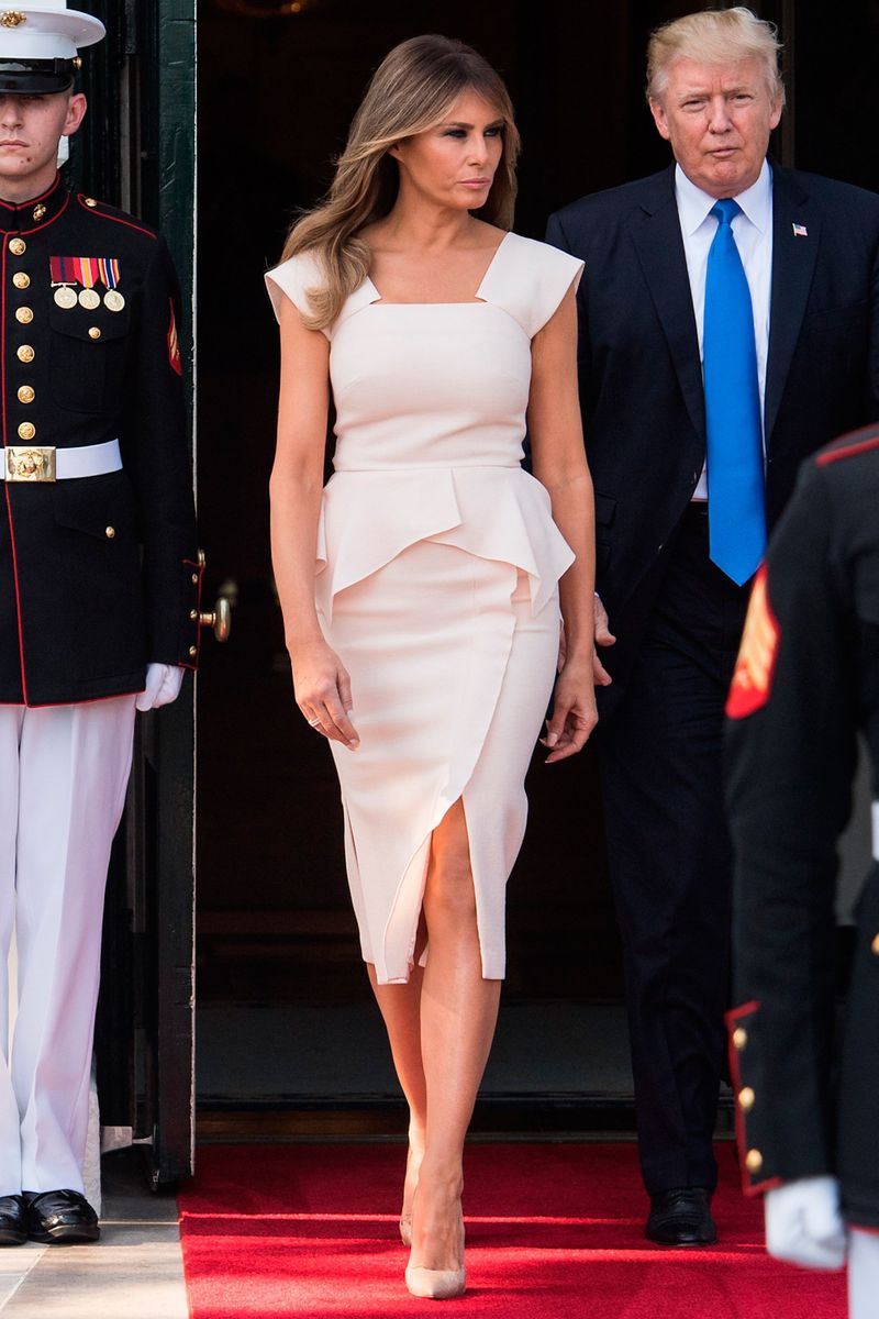 American President Donald Trump With Wife Melania Tour Visit Photos