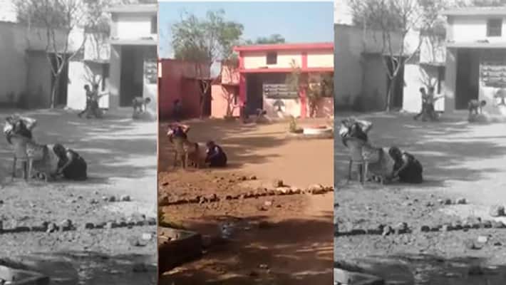 Embarrassing video of Muzaghan school in Raipur, girl gave massage to Principal Embarrassing video of Muzaghan school in Raipur, girl gave massage to Principal