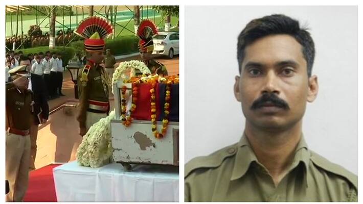 Lt Governor Anil Baijal and Police Commissioner Amulya Patnaik pay tribute to Delhi Police Head Constable Rattan Lal Lt Governor Anil Baijal and Police Commissioner Amulya Patnaik pay tribute to Delhi Police Head Constable Rattan Lal