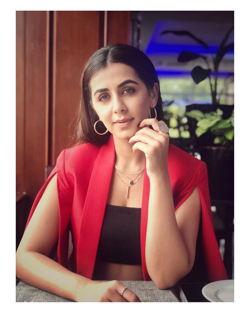 Nikki galrani hot photoshoot in variety dress