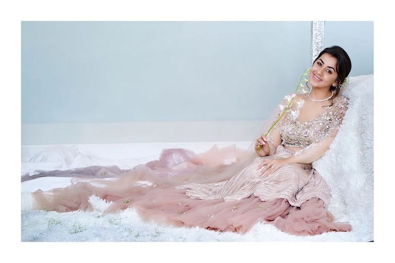 Nikki galrani hot photoshoot in variety dress