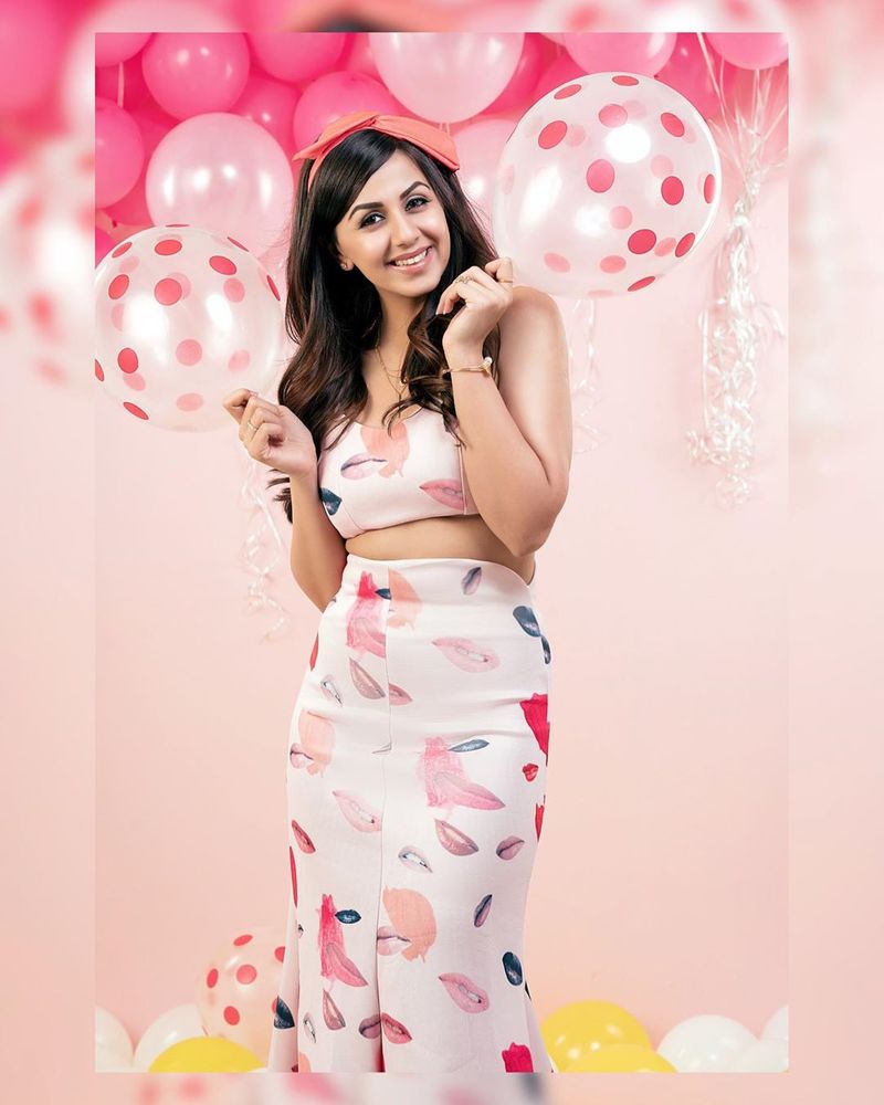 Nikki galrani hot photoshoot in variety dress