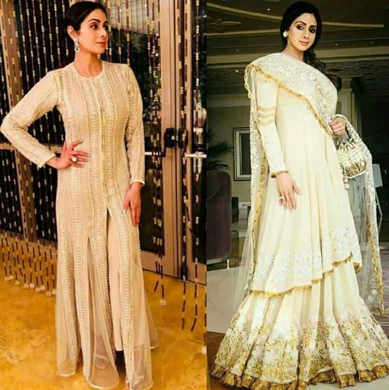 Sridevi poses in Manish Malhotra's outfit