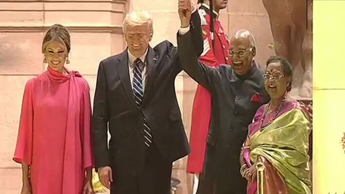 goat meat on menu, Trump reachs Rashtrapati Bhawan for precidencial dinner goat meat on menu, Trump reachs Rashtrapati Bhawan for precidencial dinner