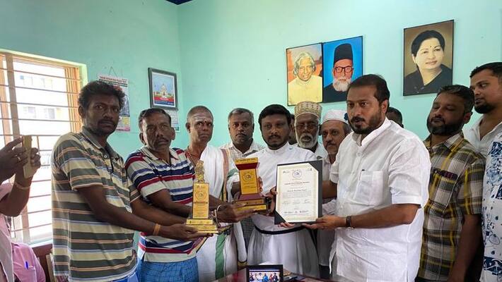 mjk general secretary and mla ansari handover his award to with own constituency people's mjk general secretary and mla ansari handover his award to with own constituency people's
