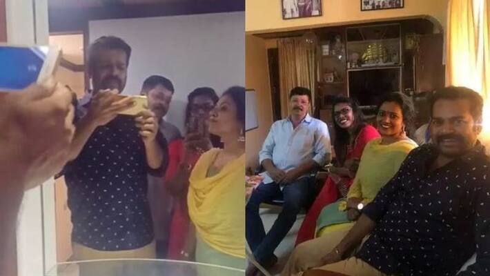 get together of manju pathrose pradeep chandran suresh and diya sana out of bigg boss get together of manju pathrose pradeep chandran suresh and diya sana out of bigg boss