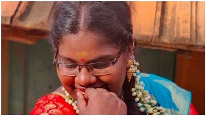 robo shanker daughter bigil indhraja new traditional look photo goes viral robo shanker daughter bigil indhraja new traditional look photo goes viral