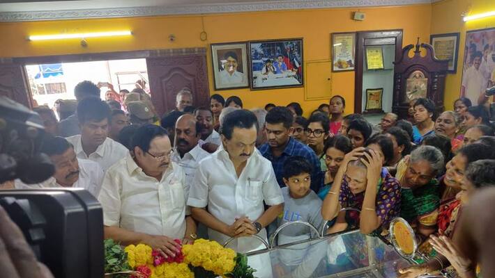 Stalin paid tribute to MLA KPP Samy Stalin paid tribute to MLA KPP Samy