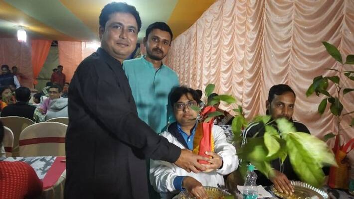 Saplings distributed among the guests in marriage ceremony in Birbhum Saplings distributed among the guests in marriage ceremony in Birbhum