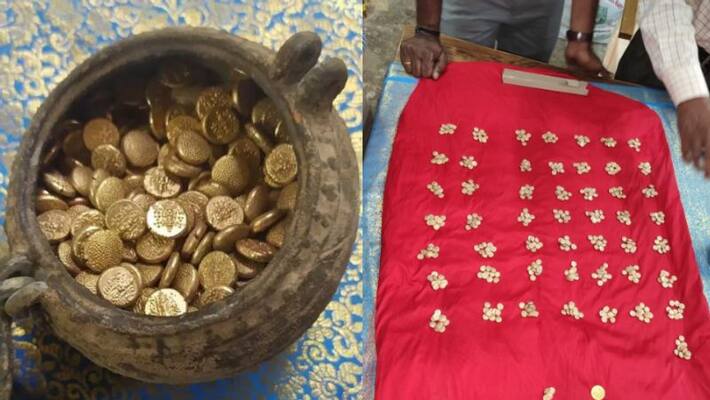 Found 1.7 kg Gold coins in digging near temple in Tiruchirappalli Found 1.7 kg Gold coins in digging near temple in Tiruchirappalli