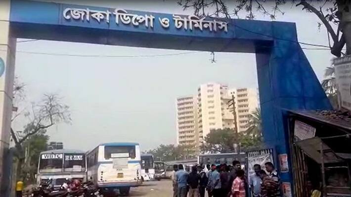 Casual bus workers went to strike in Joka Casual bus workers went to strike in Joka