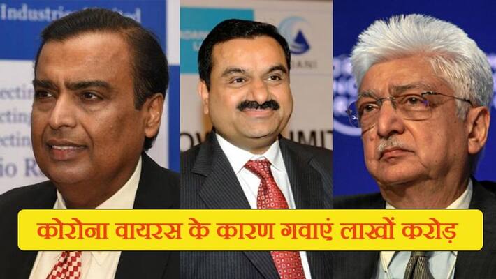 Share Market crashes due to Corona virus Mukesh ambani Gautam Adani lost billons kpm Share Market crashes due to Corona virus Mukesh ambani Gautam Adani lost billons kpm