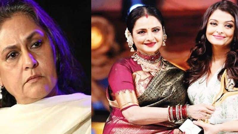 Not just at 102 Not Out's event, Aishwarya was always seen greeting and hugging Rekha whenever she bumped into her in awards functions or any filmy parties.