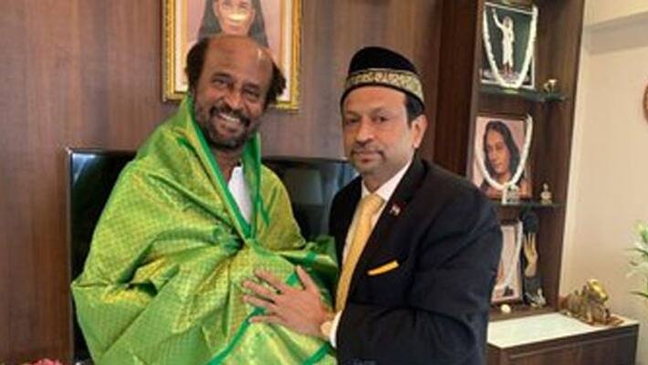 Indian Hajj Association president Abu Backer met Superstar Rajinikanth Indian Hajj Association president Abu Backer met Superstar Rajinikanth