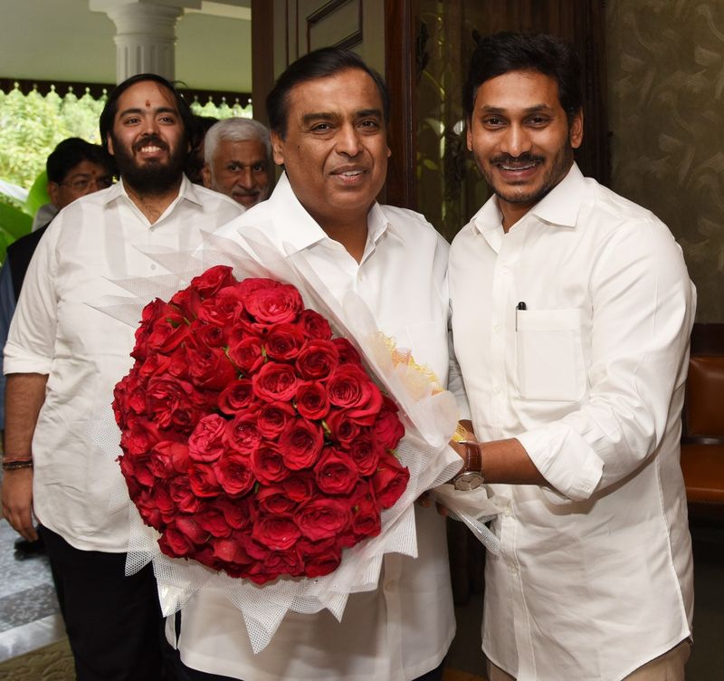 AP CM YS Jagan Meeting with Reliance industries Chief Mukesh Ambani