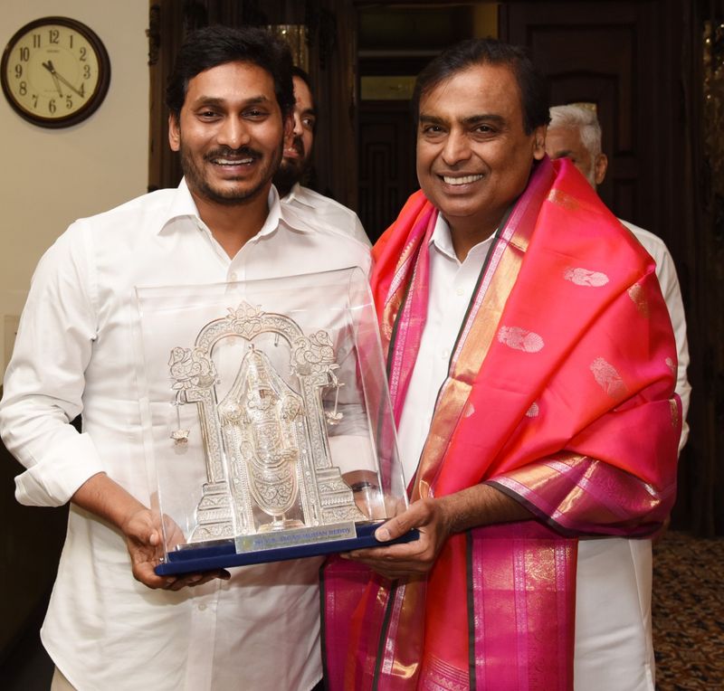 AP CM YS Jagan Meeting with Reliance industries Chief Mukesh Ambani