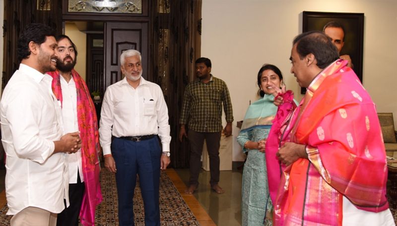 AP CM YS Jagan Meeting with Reliance industries Chief Mukesh Ambani