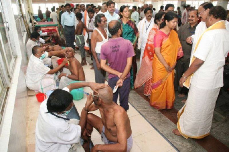 Corona affect for 10 people including Tirupati temple priest