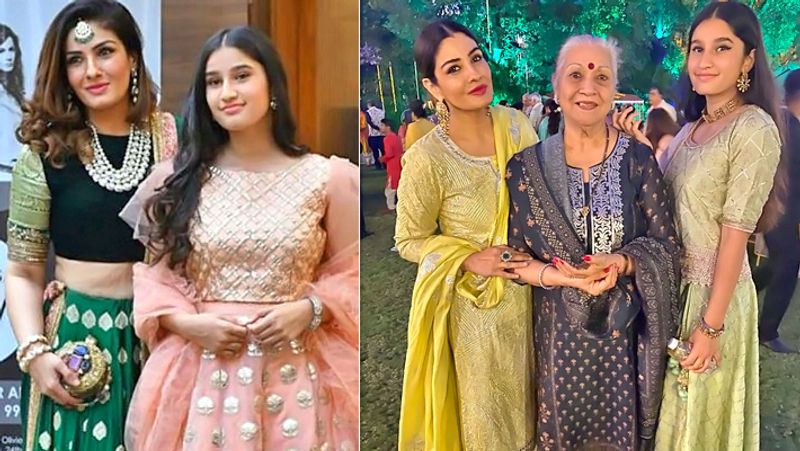 Raveena tandon on Niece Wedding With Daughter Rasha KPG