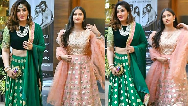 Raveena tandon on Niece Wedding With Daughter Rasha KPG