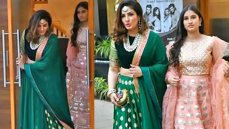 Raveena tandon on Niece Wedding With Daughter Rasha KPG