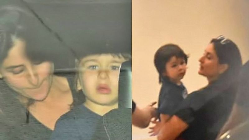 Taimur Ali khan upset and Crying with mom kareena KPG