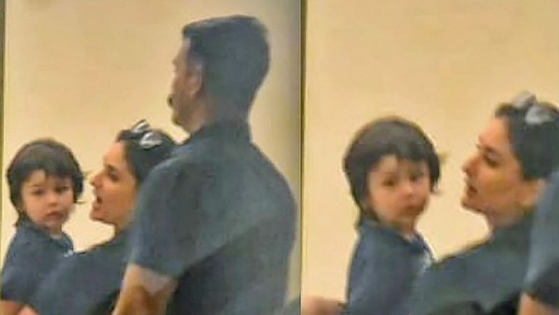 Taimur Ali khan upset and Crying with mom kareena KPG