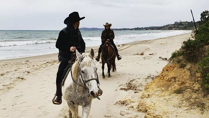 Priyanka Chopra Nick Jonas cowboy hats spend weekend horse riding KPJ