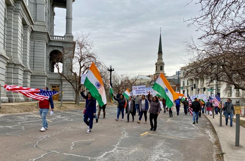 The peaceful rally saw many people walk the streets of Colorado