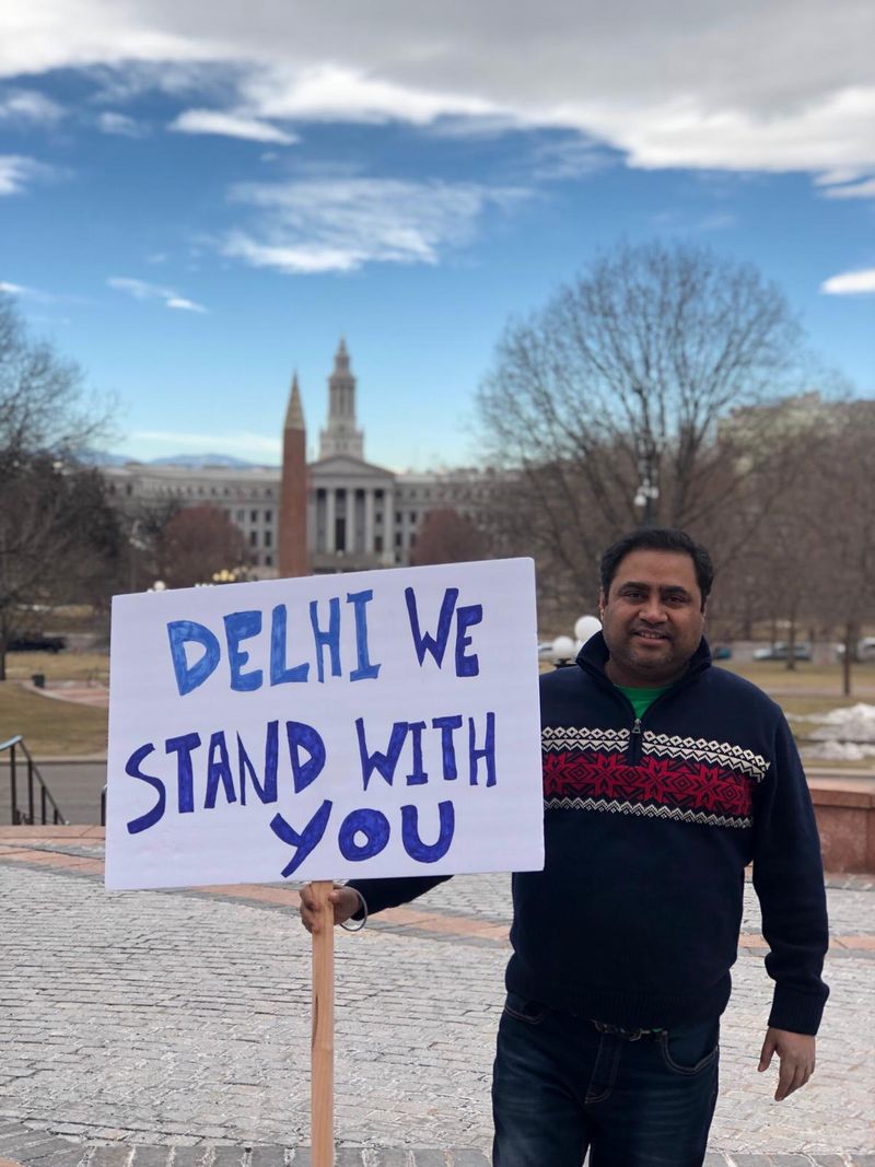 Delhi also found support with a placard stating ‘Delhi we stand with you’