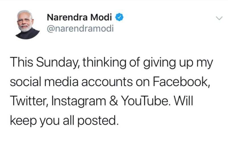 PM Modi expresses interest to give up social media accounts, Twitterati plead #NoSir