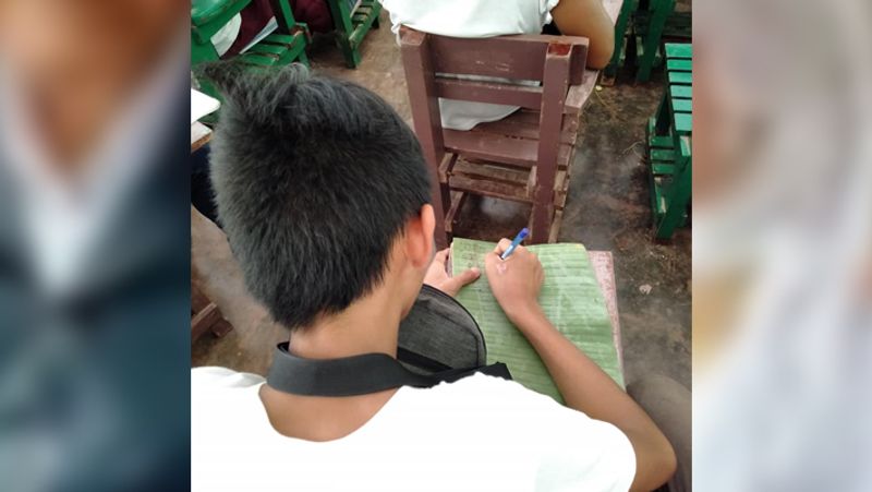 Poor student unable to afford notebook creates copies with banana leaves wins people heart kph