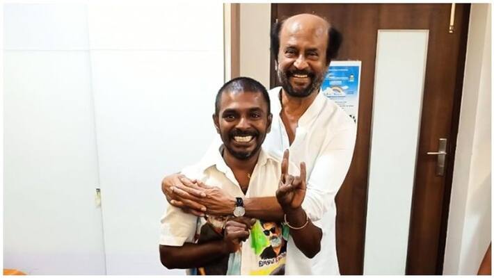 super star rajinikanth meet him fan super star rajinikanth meet him fan