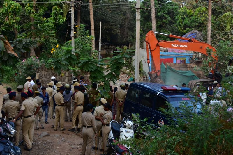Photos of Demolition of Virupapuragadde Resorts