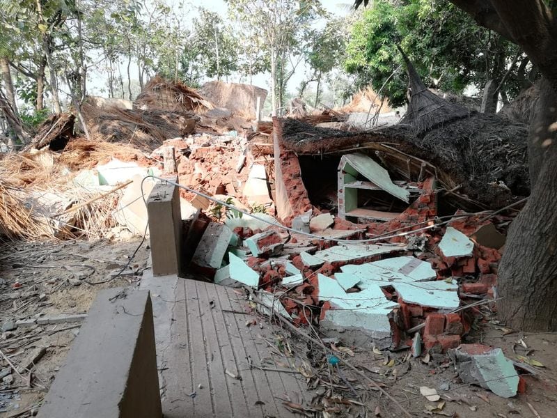 Photos of Demolition of Virupapuragadde Resorts