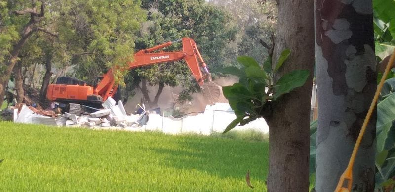 Photos of Demolition of Virupapuragadde Resorts