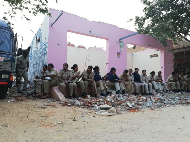 Photos of Demolition of Virupapuragadde Resorts