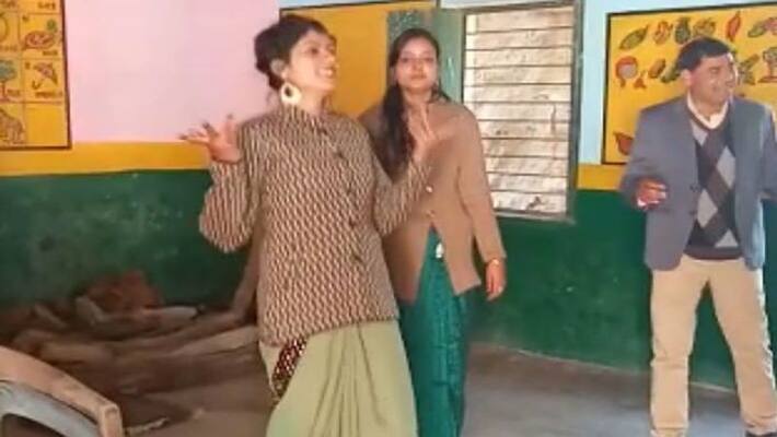 four teacher suspended after dance on sapna choudhary song in school mahoba KPU four teacher suspended after dance on sapna choudhary song in school mahoba KPU