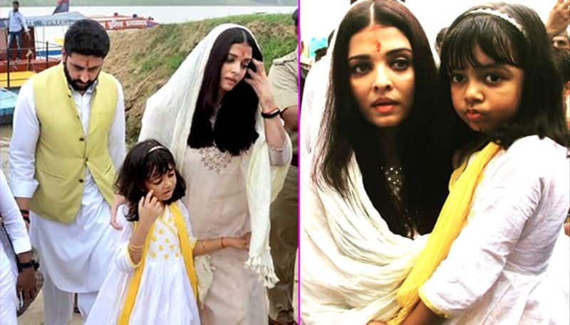 A few years ago Aishwarya Rai visited Sangam along with her husband Abhishek Bachchan and daughter Aaradhya Bachchan to immerse the ashes of her father, Krishnaraj Rai.