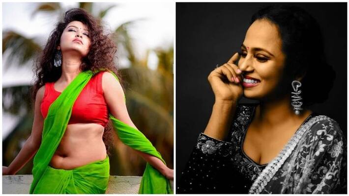 Ramya Pandiyan showing up at the waist and also in the corona Ramya Pandiyan showing up at the waist and also in the corona