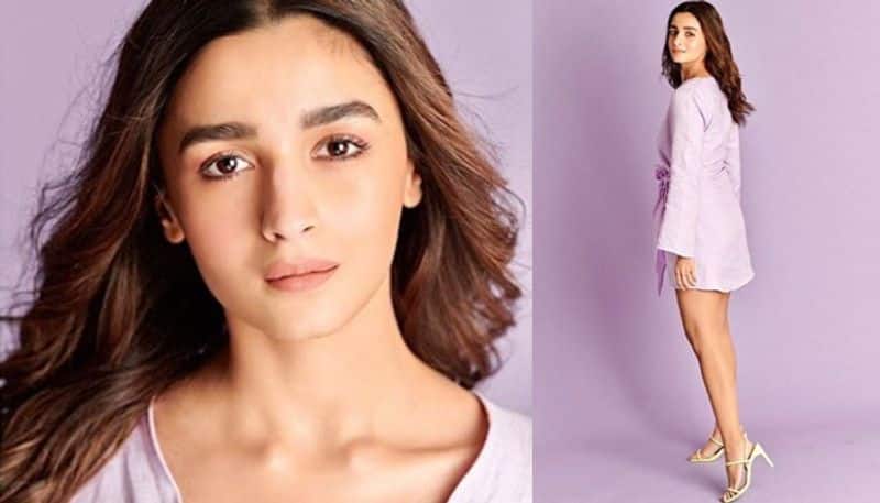 Alia Bhatt Looks Lovely in a Lilac Linen Mini Dress
