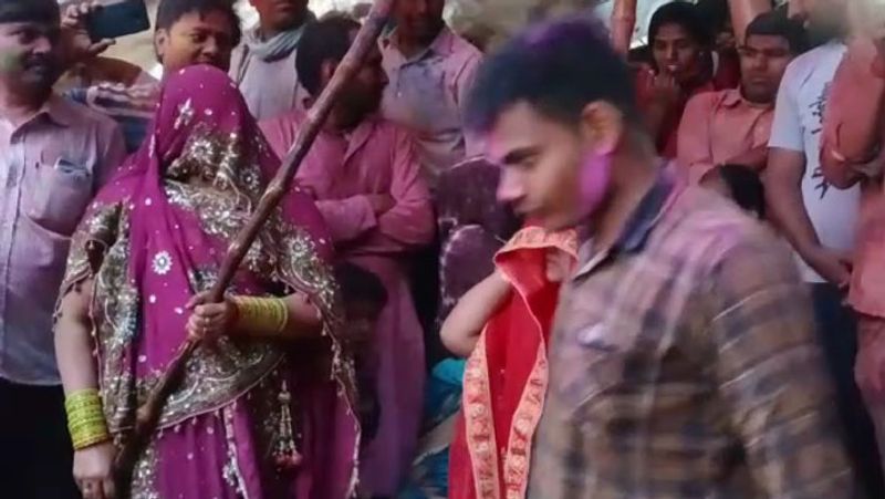 lathmar holi celebration in mathura kpl