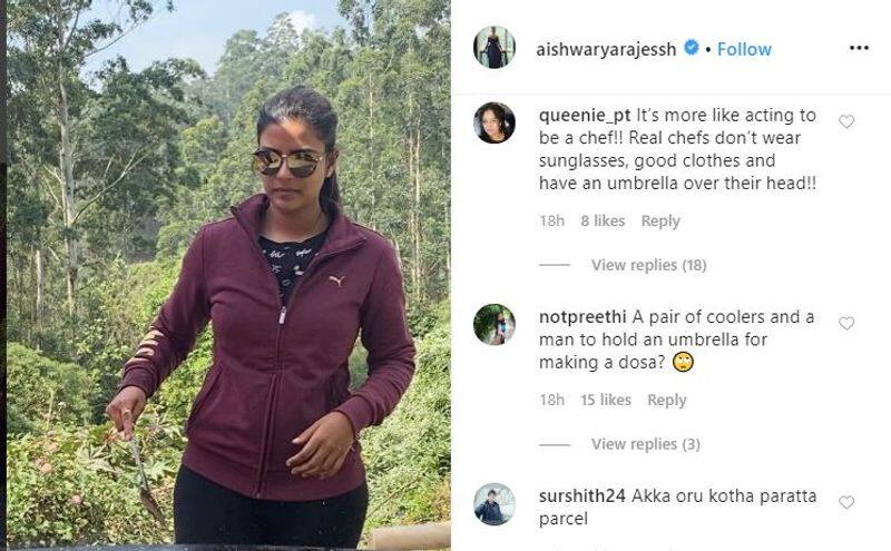 Actress Aishwarya Rajesh Trolled By Netizens For Shooting Spot Cooking Video