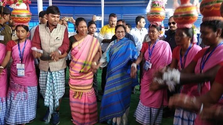 CM Mamata Banerjee attends tribal mass wedding in Malda CM Mamata Banerjee attends tribal mass wedding in Malda