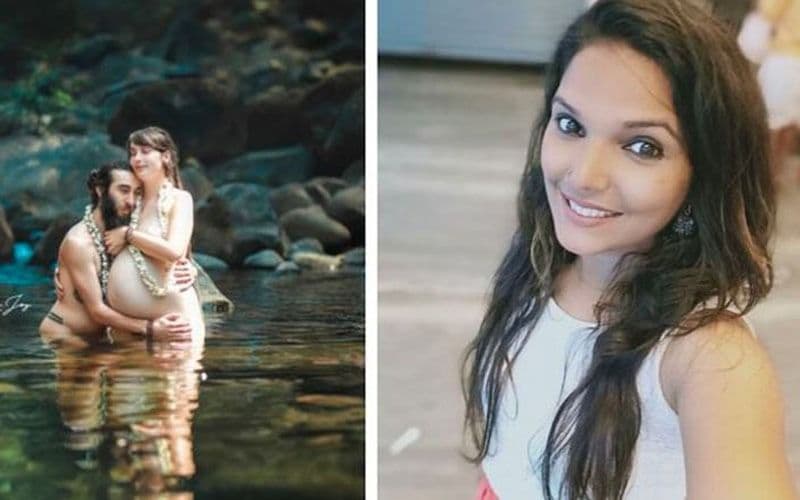 Maternity naked photo shoot of a French Couple in Kerala will awe you