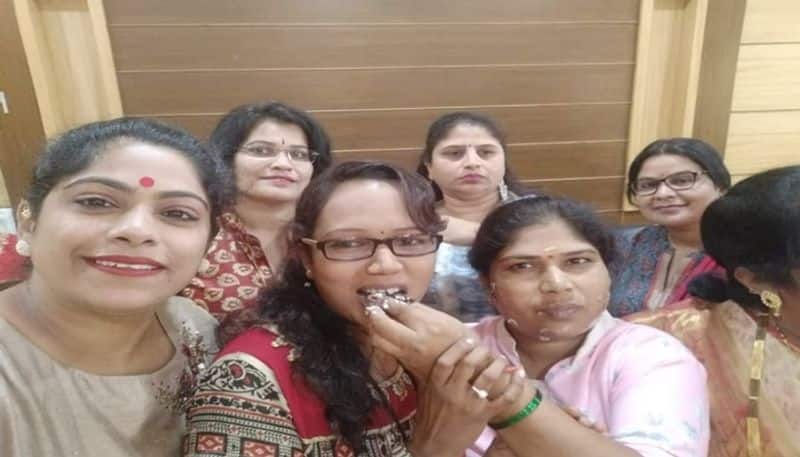 BJP Women Activist Celebration of Birthday Party in Government Guest House in Belagavi