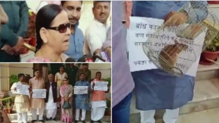 rjd mlas bring mouse in assembly for punishment in bihar rjd mlas bring mouse in assembly for punishment in bihar